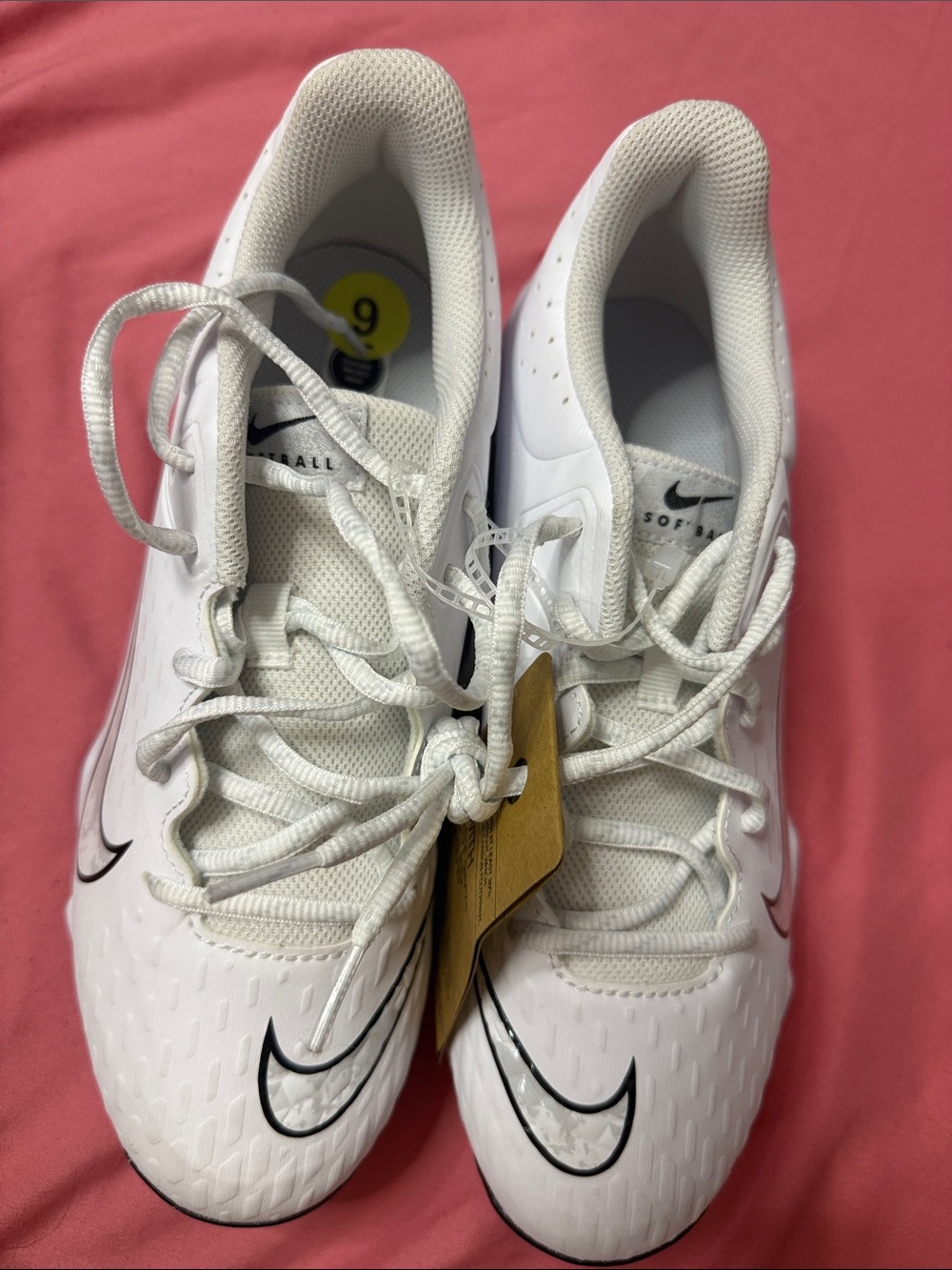 Nike White Soccer Cleats with Black Swoosh Accents